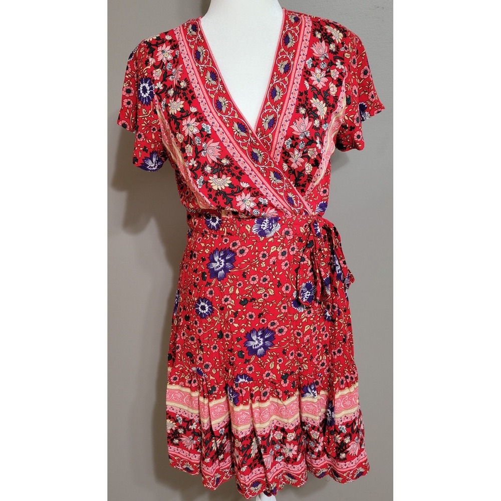 Zesica Boho Wrap Mini Dress